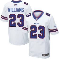 [Elite] Williams Buffalo Football Team Jersey -Buffalo #23 Aaron Williams Jersey (White)