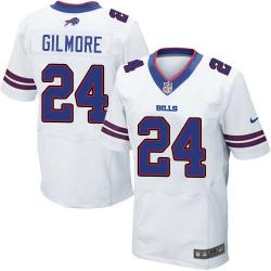 [Elite] Gilmore Buffalo Football Team Jersey -Buffalo #24 Stephon Gilmore Jersey (White)