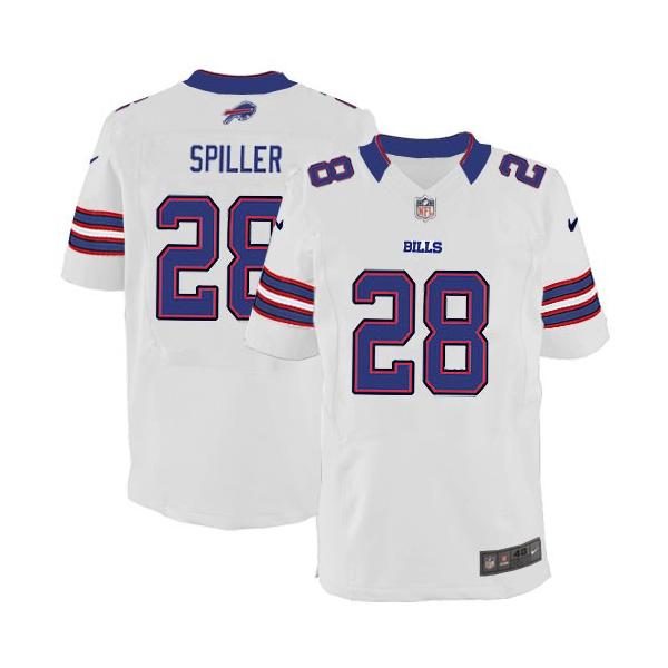 [Elite] Spiller Buffalo Football Team Jersey -Buffalo #28 C.J. Spiller Jersey (White)