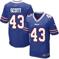 [Elite] Scott Buffalo Football Team Jersey -Buffalo #43 Bryan Scott Jersey (Blue)