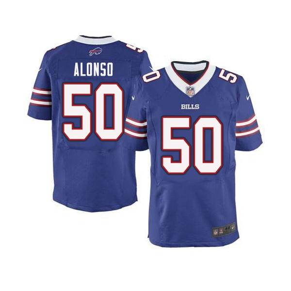 [Elite] Alonso Buffalo Football Team Jersey -Buffalo #50 Kiko Alonso Jersey (Blue)
