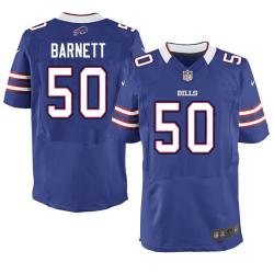 [Elite] Barnett Buffalo Football Team Jersey -Buffalo #50 Nick Barnett Jersey (Blue)