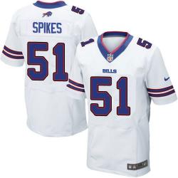[Elite] Spikes Buffalo Football Team Jersey -Buffalo #51 Takeo Spikes Jersey (White)