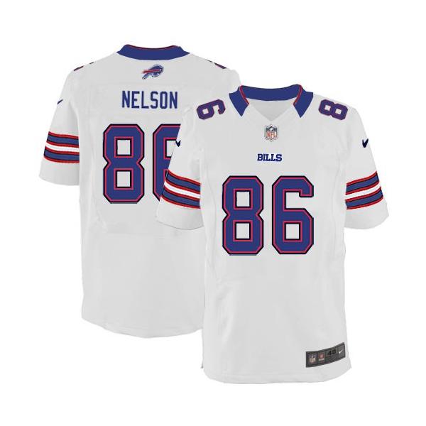 [Elite] Nelson Buffalo Football Team Jersey -Buffalo #86 David Nelson Jersey (White)