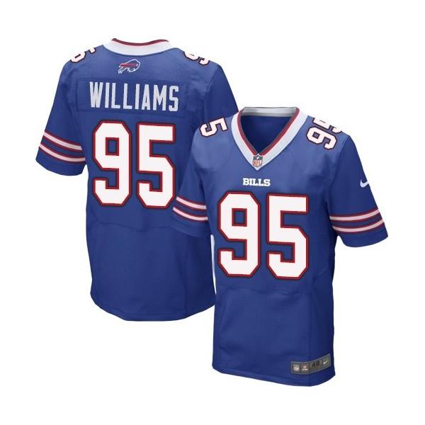 [Elite] Williams Buffalo Football Team Jersey -Buffalo #95 Kyle Williams Jersey (Blue)
