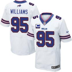 [Elite] Williams Buffalo Football Team Jersey -Buffalo #95 Kyle Williams Jersey (White)