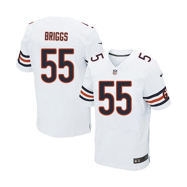 [Elite] Briggs Chicago Football Team Jersey -Chicago #55 Lance Briggs Jersey (White)