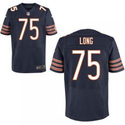 [Elite] Long Chicago Football Team Jersey -Chicago #75 Kyle Long Jersey (Blue)