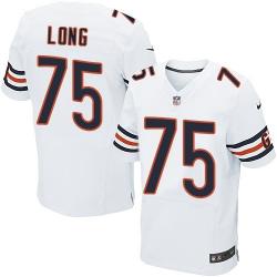 [Elite] Long Chicago Football Team Jersey -Chicago #75 Kyle Long Jersey (White)