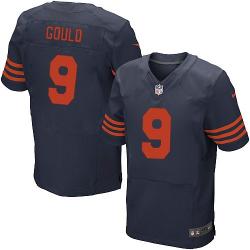 [Elite] Gould Chicago Football Team Jersey -Chicago #9 Robbie Gould Jersey (Blue, Orange Number)