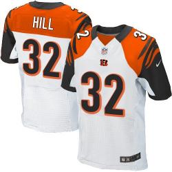 [Elite] Hill Cincinnati Football Team Jersey -Cincinnati #32 Jeremy Hill Jersey (White)