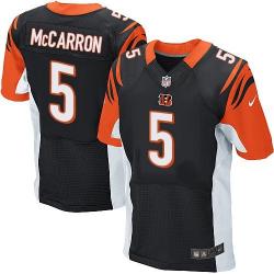 [Elite] McCarron Cincinnati Football Team Jersey -Cincinnati #5 A.J. McCarron Jersey (Black)