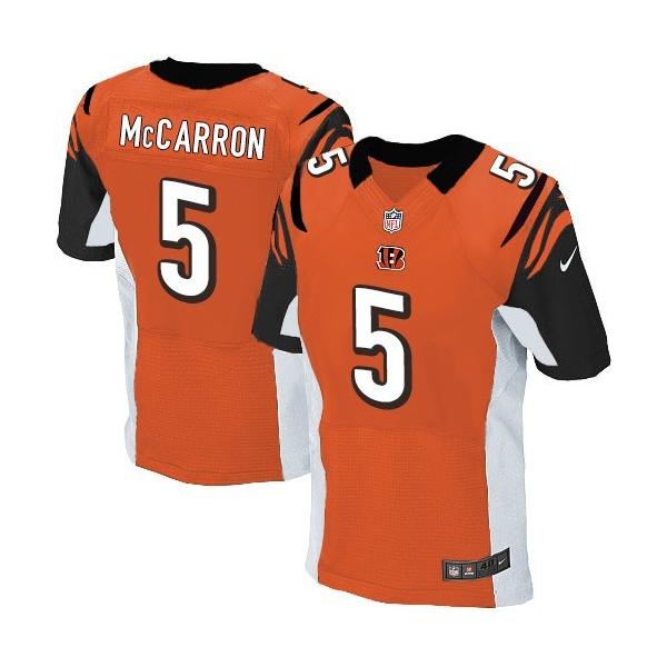 [Elite] McCarron Cincinnati Football Team Jersey -Cincinnati #5 A.J. McCarron Jersey (Orange)