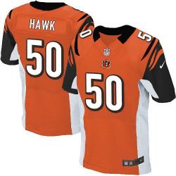 [Elite] Hawk Cincinnati Football Team Jersey -Cincinnati #50 A.J. Hawk Jersey (Orange)