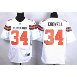[Elite] Crowell Cleveland Football Team Jersey -Cleveland #34 Isaiah Crowell Jersey (White, 2015 new)