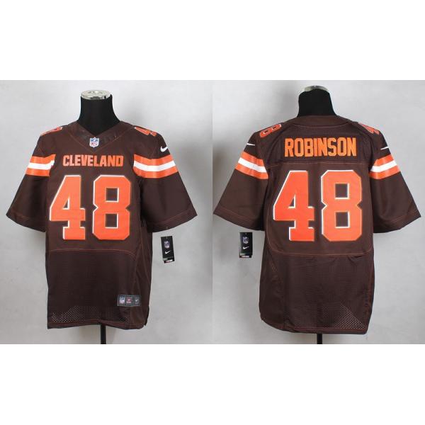 [Elite] Robinson Cleveland Football Team Jersey -Cleveland #48 Gerell Robinson Jersey (Brown, 2015 new)