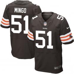 [Elite] Mingo Cleveland Football Team Jersey -Cleveland #51 Barkevious Mingo Jersey (Brown)