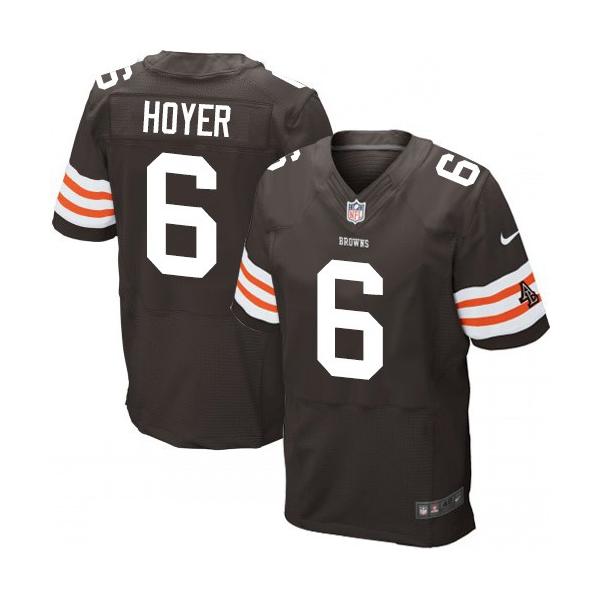 [Elite] Hoyer Cleveland Football Team Jersey -Cleveland #6 Brian Hoyer Jersey (Brown)