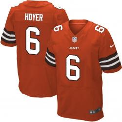 [Elite] Hoyer Cleveland Football Team Jersey -Cleveland #6 Brian Hoyer Jersey (Orange)