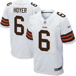 [Elite] Hoyer Cleveland Football Team Jersey -Cleveland #6 Brian Hoyer Jersey (White)