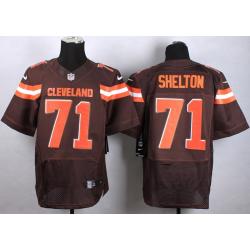 [Elite] Shelton Cleveland Football Team Jersey -Cleveland #71 Danny Shelton Jersey (Brown, 2015 new)