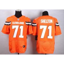 [Elite] Shelton Cleveland Football Team Jersey -Cleveland #71 Danny Shelton Jersey (Orange, 2015 new)