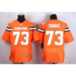 [Elite] Thomas Cleveland Football Team Jersey -Cleveland #73 Joe Thomas Jersey (Orange, 2015 new)
