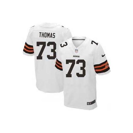 [Elite] Thomas Cleveland Football Team Jersey -Cleveland #73 Joe Thomas Jersey (White)