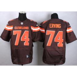 [Elite] Erving Cleveland Football Team Jersey -Cleveland #74 Cameron Erving Jersey (Brown, 2015 new)