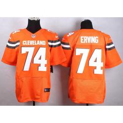 [Elite] Erving Cleveland Football Team Jersey -Cleveland #74 Cameron Erving Jersey (Orange, 2015 new)