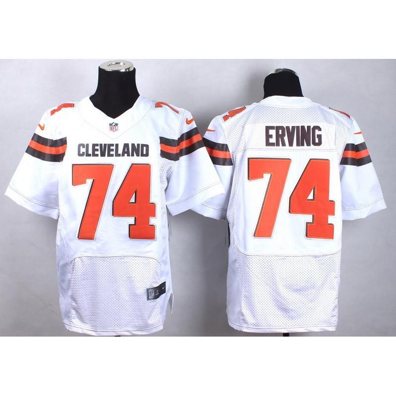 [Elite] Erving Cleveland Football Team Jersey -Cleveland #74 Cameron Erving Jersey (White, 2015 new)
