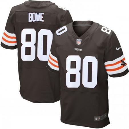 [Elite] Bowe Cleveland Football Team Jersey -Cleveland #80 Dwayne Bowe Jersey (Brown)