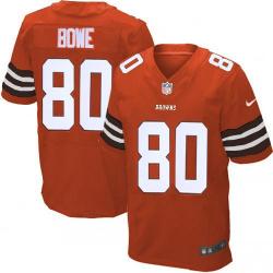 [Elite] Bowe Cleveland Football Team Jersey -Cleveland #80 Dwayne Bowe Jersey (Orange)