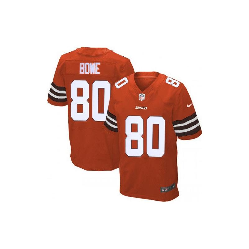 [Elite] Bowe Cleveland Football Team Jersey -Cleveland #80 Dwayne Bowe Jersey (Orange)