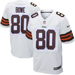 [Elite] Bowe Cleveland Football Team Jersey -Cleveland #80 Dwayne Bowe Jersey (White)