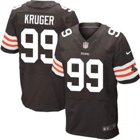 [Elite] Kruger Cleveland Football Team Jersey -Cleveland #99 Paul Kruger Jersey (Brown)