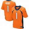 [Elite] Roby Denver Football Team Jersey -Denver #1 Bradley Roby Jersey (Orange)