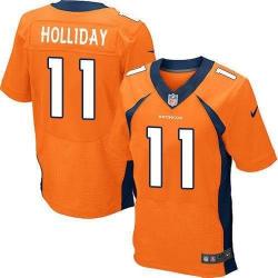 [Elite] Holliday Denver Football Team Jersey -Denver #11 Trindon Holliday Jersey (Orange)
