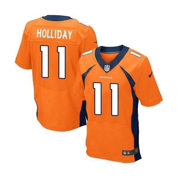 [Elite] Holliday Denver Football Team Jersey -Denver #11 Trindon Holliday Jersey (Orange)