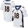 [Elite] Manning Denver Football Team Jersey -Denver #18 Peyton Manning Jersey (White, new)