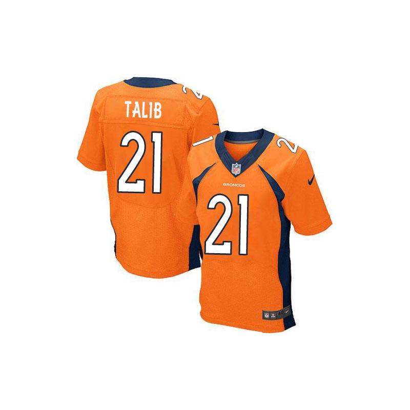 [Elite] Talib Denver Football Team Jersey -Denver #21 Aqib Talib Jersey (Orange)