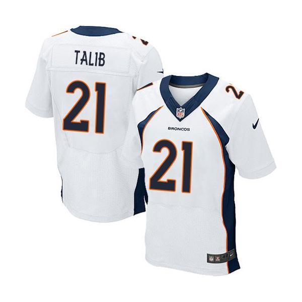 [Elite] Talib Denver Football Team Jersey -Denver #21 Aqib Talib Jersey (White)