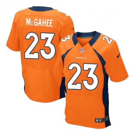 [Elite] McGahee Denver Football Team Jersey -Denver #23 Willis McGahee Jersey (Orange)