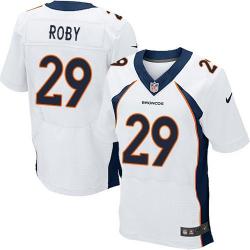 [Elite] Roby Denver Football Team Jersey -Denver #29 Bradley Roby Jersey (White)