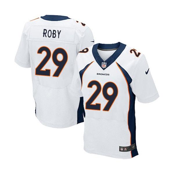 [Elite] Roby Denver Football Team Jersey -Denver #29 Bradley Roby Jersey (White)