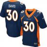 [Elite] Davis Denver Football Team Jersey -Denver #30 Terrell Davis Jersey (Blue)