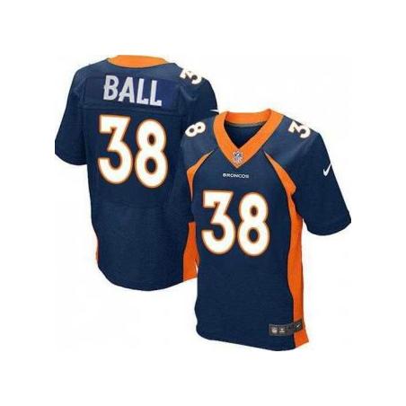 [Elite] Ball Denver Football Team Jersey -Denver #38 Montee Ball Jersey (Blue)