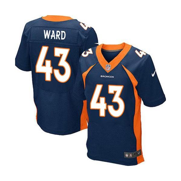 [Elite] Ward Denver Football Team Jersey -Denver #43 T.J. Ward Jersey (Blue)