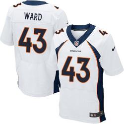 [Elite] Ward Denver Football Team Jersey -Denver #43 T.J. Ward Jersey (White)