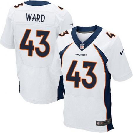 [Elite] Ward Denver Football Team Jersey -Denver #43 T.J. Ward Jersey (White)